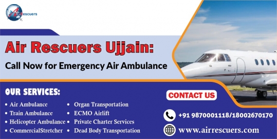 24/7 Emergency Air Ambulance Services in Ujjain